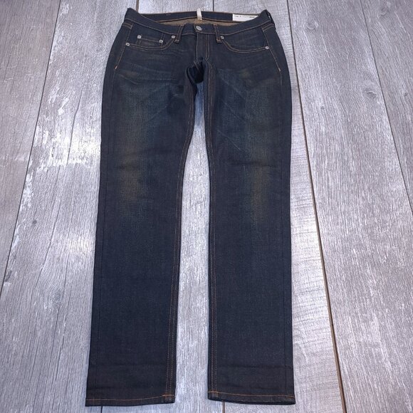 Rag & Bone Jeans Womens 26 The Dre Boyfriend Charing Blue Denim Low Rise - Picture 2 of 10